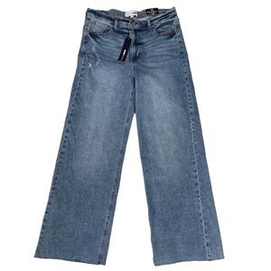 FASHION NOVA 90'S Baby Basic Stretch Wide Leg Jean Size 13 Medium Wash